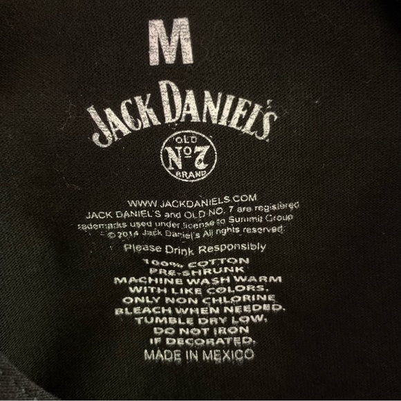 Jack Daniels Whisky Tank Top Bikercore Black & White Cotton Sleeveless Licensed - Picture 6 of 9